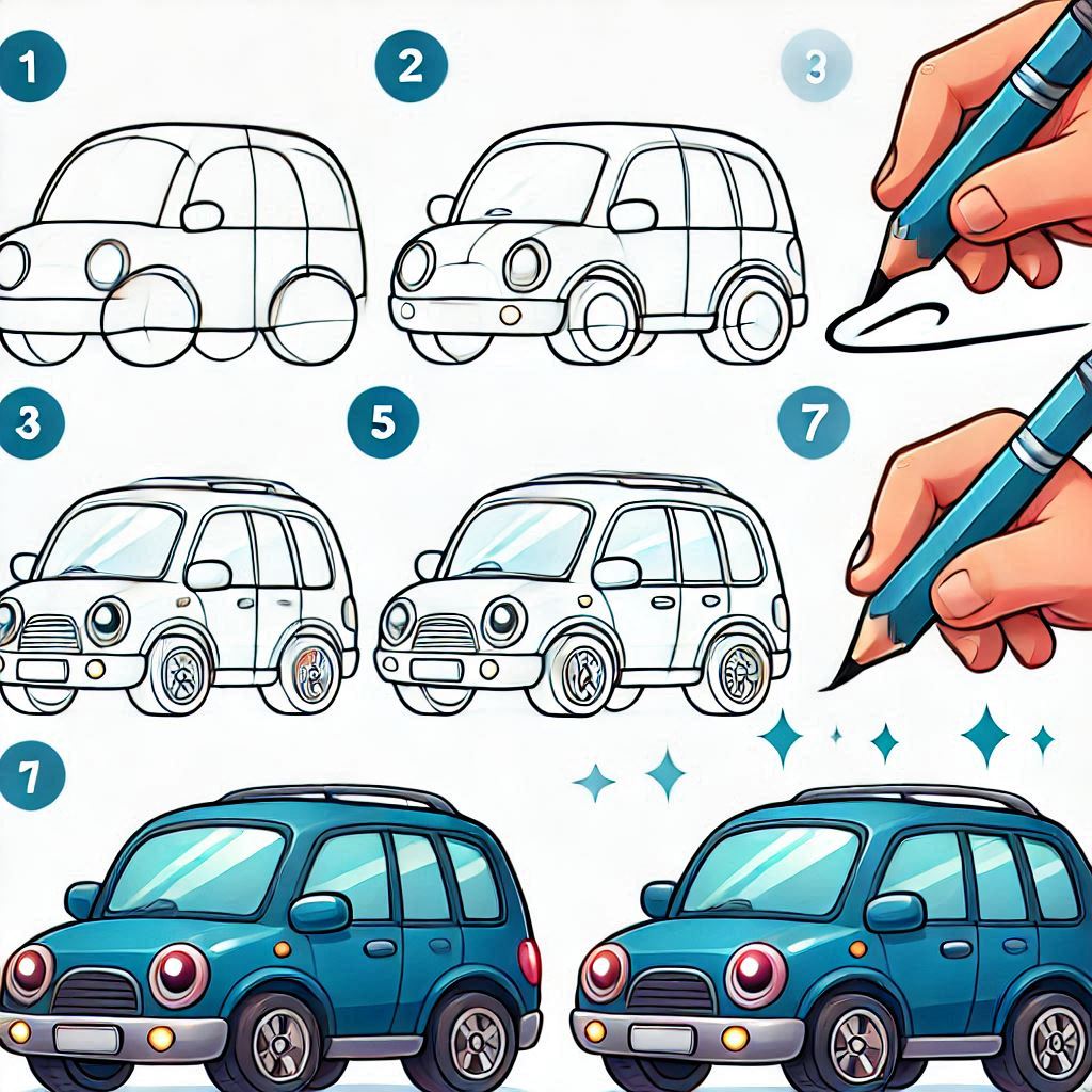 Step-by-Step Instructions: How to Draw a Car for Kids