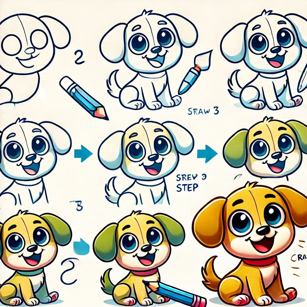 Cartoon Drawing Tips: Fun and Easy Ideas for Kids – Simple Drawing For Kids, image size:1024x1024