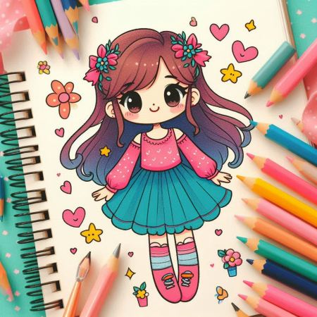 Cute Girl Drawing Ideas: Simple Steps for Young Artists
