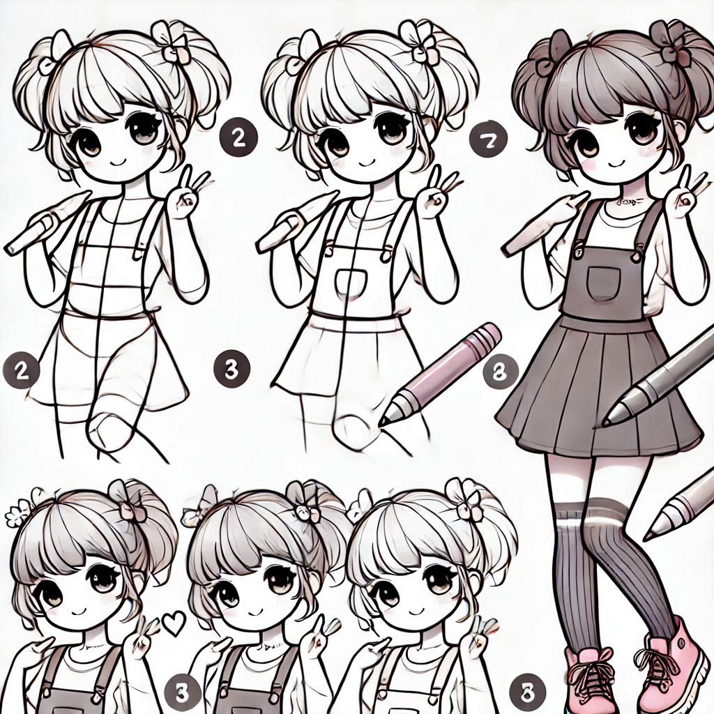 Step-by-Step Guides for Cute Girl Drawings