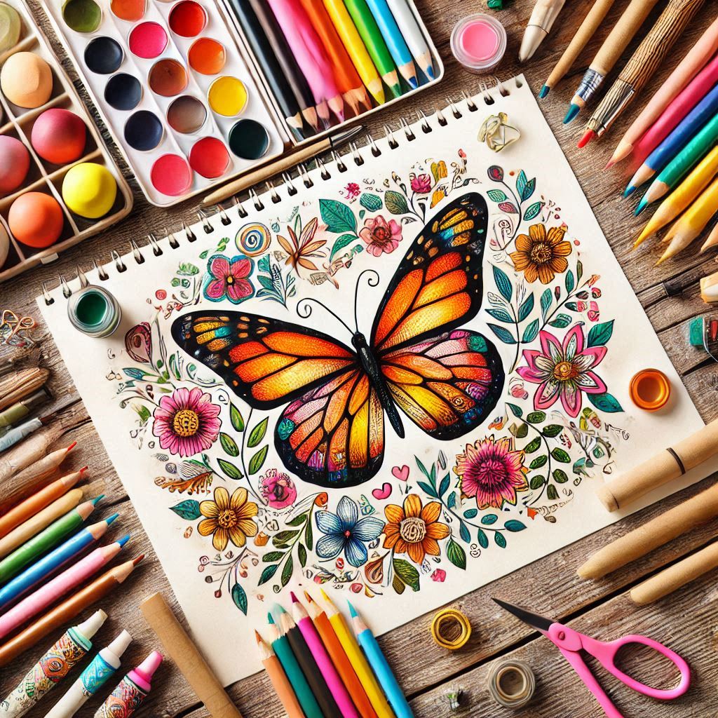 Tools and Materials Needed for Butterfly Drawing