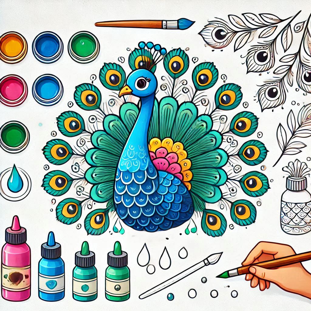 Peacock Drawing Ideas: Step-by-Step Guide for Children