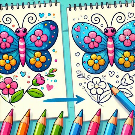 Easy Drawing for Kids: Step-by-Step Butterfly Drawing Guide