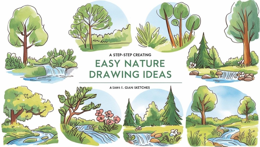 Easy Nature Drawing Ideas: Step-by-Step Scenery Sketches